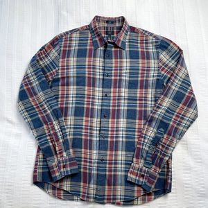 J.crew Men’s Homespun Slim Plaid Button Down Shirt Large